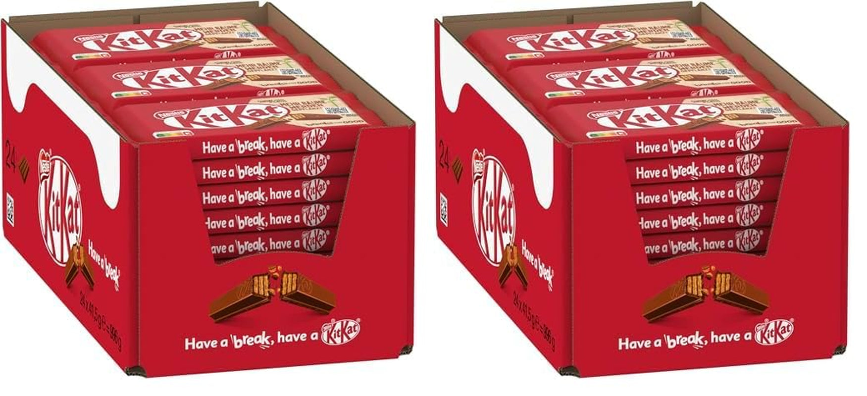 Barrette di cioccolato classiche Nestlé, barrette di wafer croccanti al cioccolato al latte, confezione da 48 (24 x 41,5 g)