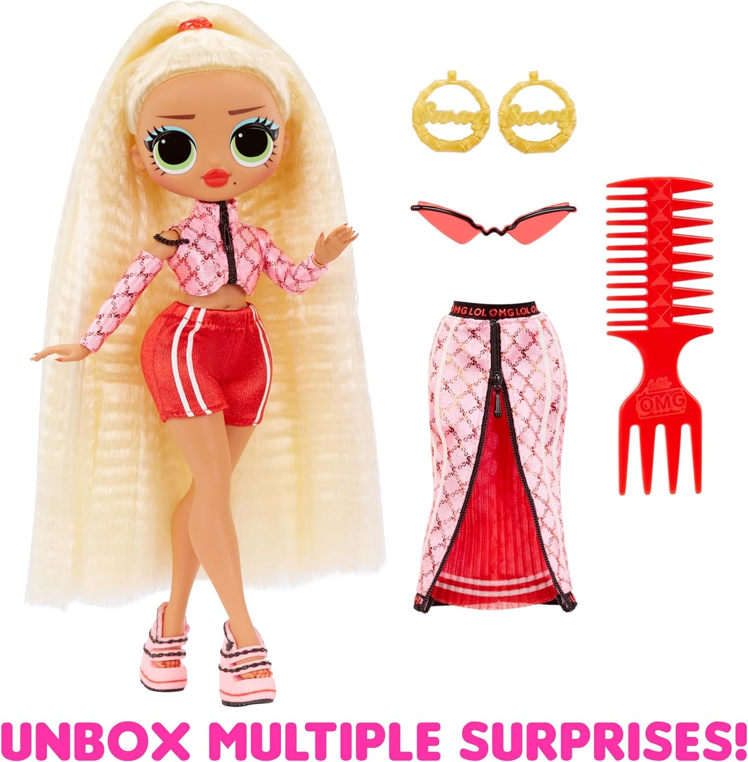 LOL Sorpresa! Bambola alla moda OMG - Articolo regalo - Con tante sorprese, tra cui moda mutevole e accessori favolosi - Ottima per bambini dai 4 anni in su, Rosa