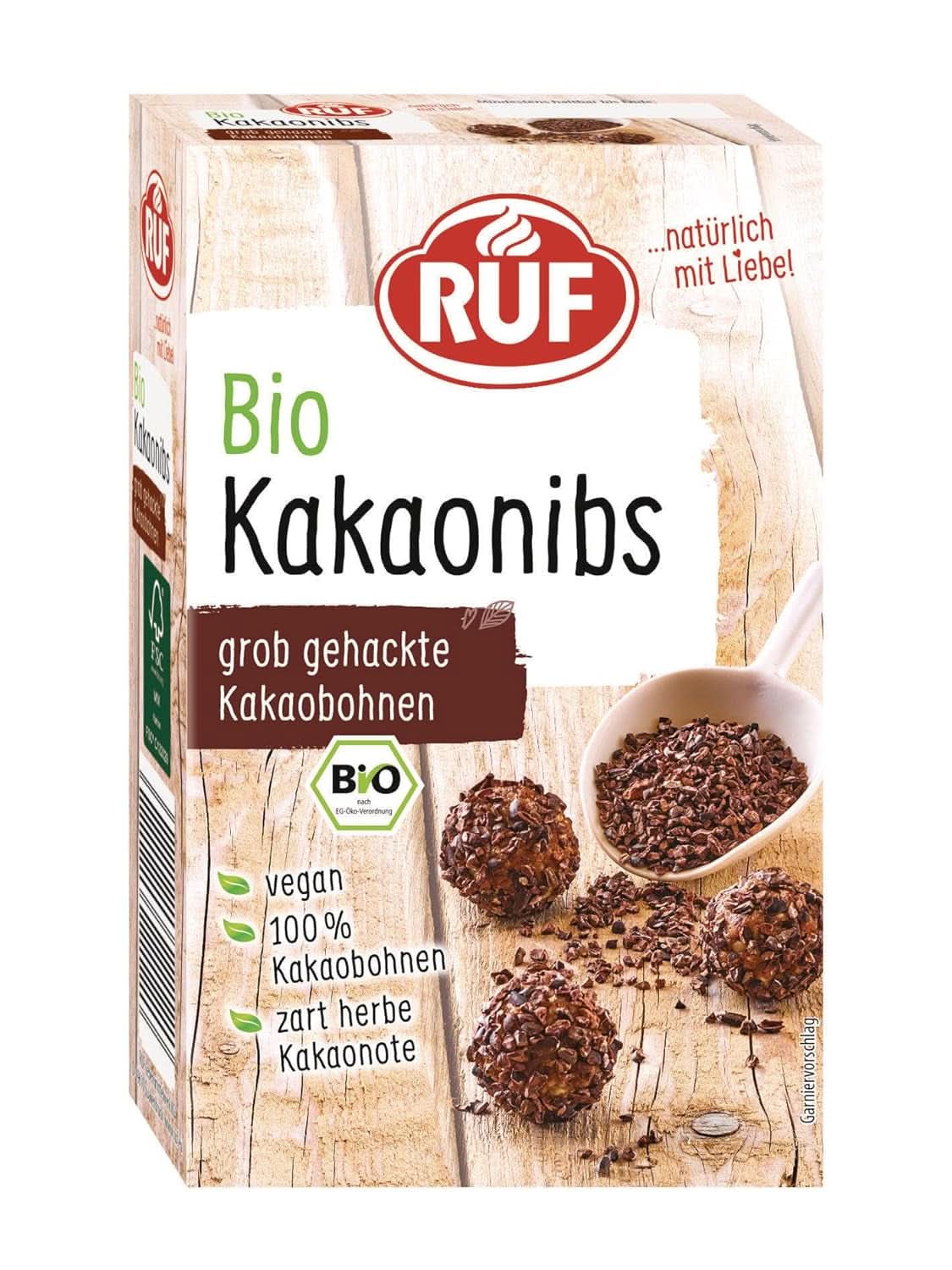 Cacao in polvere RUF di qualità biologica, 125 grammi Cacao e Cioccolata Calda Naty Shop Granella di cacao 150 grammi