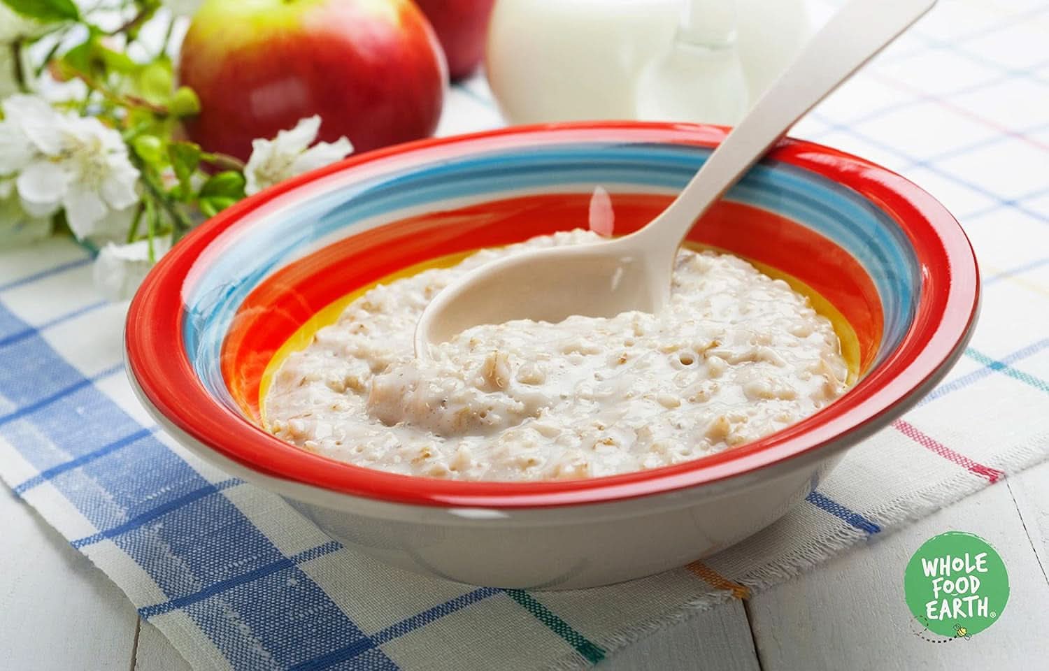 Farina d'Avena Fine - No OGM - Vegan - Senza latte - Senza zuccheri aggiunti 1kg Naty Shop Cereals