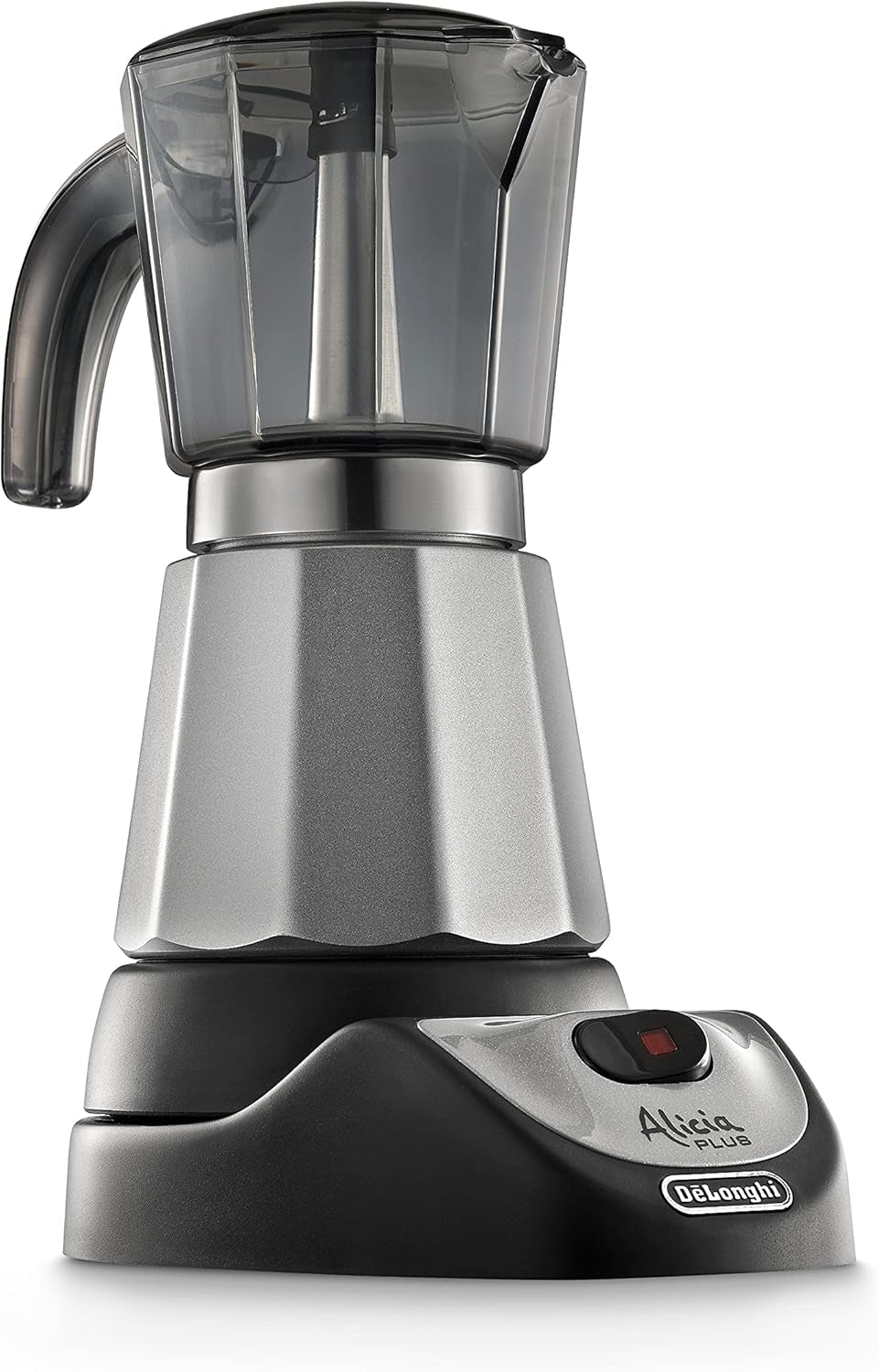 De'Longhi Alicia Plus EMKM6.B Moka (ruotabile a 360°, 550 W) Argento-Nero