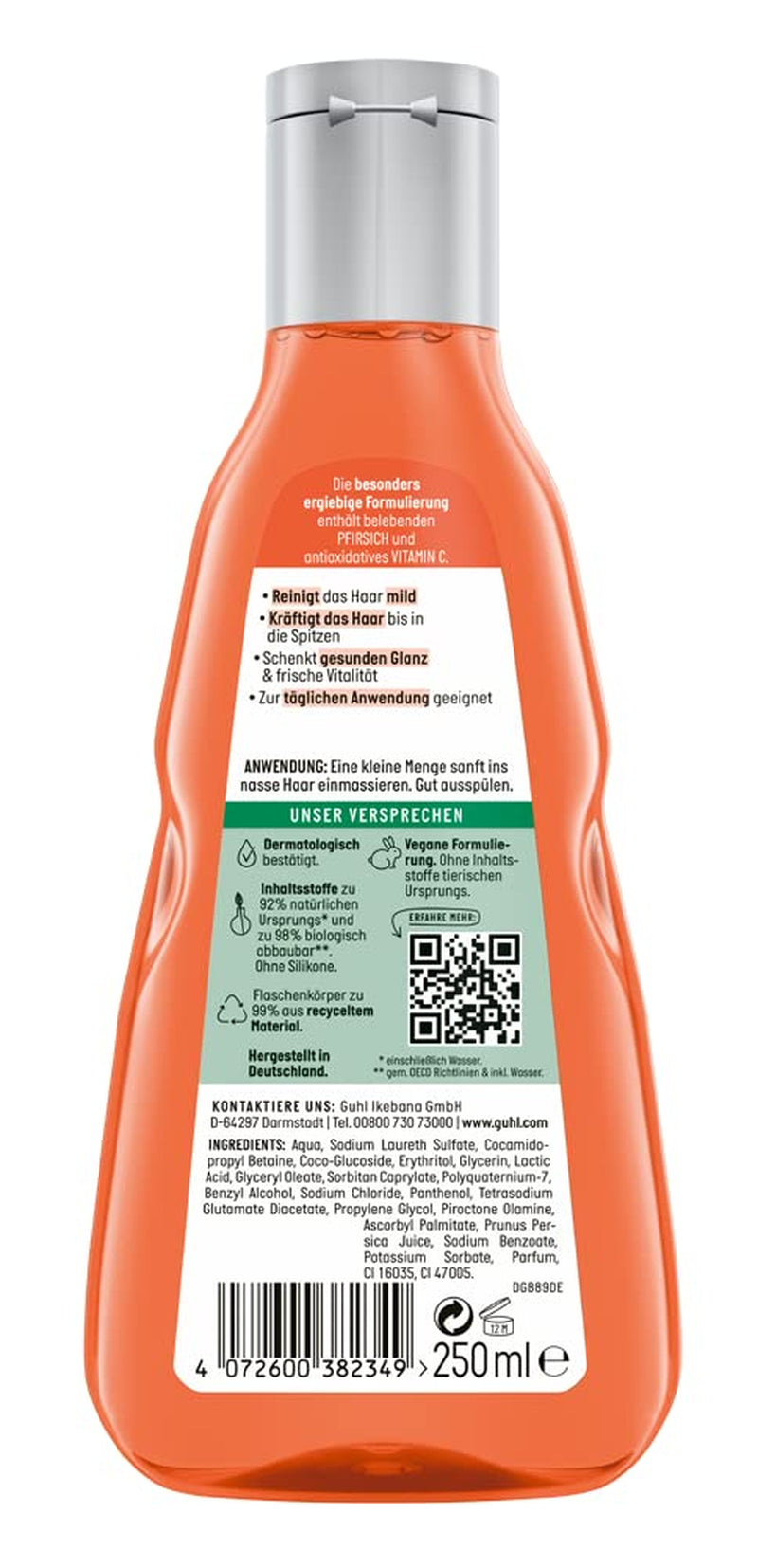 Guhl Fresh & Fruity Shampoo - Contenuto: 250 Ml - Tipo di capelli: Normali Doccia e bagno Guhl