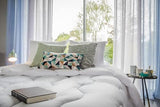 Blanrève - Piumino Aerelle Blu - Ultra morbido - soffice e confortevole - per letto matrimoniale - ecologico - fibra comfort che fa bene agli oceani 240 X 220 Cm Piumini e Trapunte Naty Shop