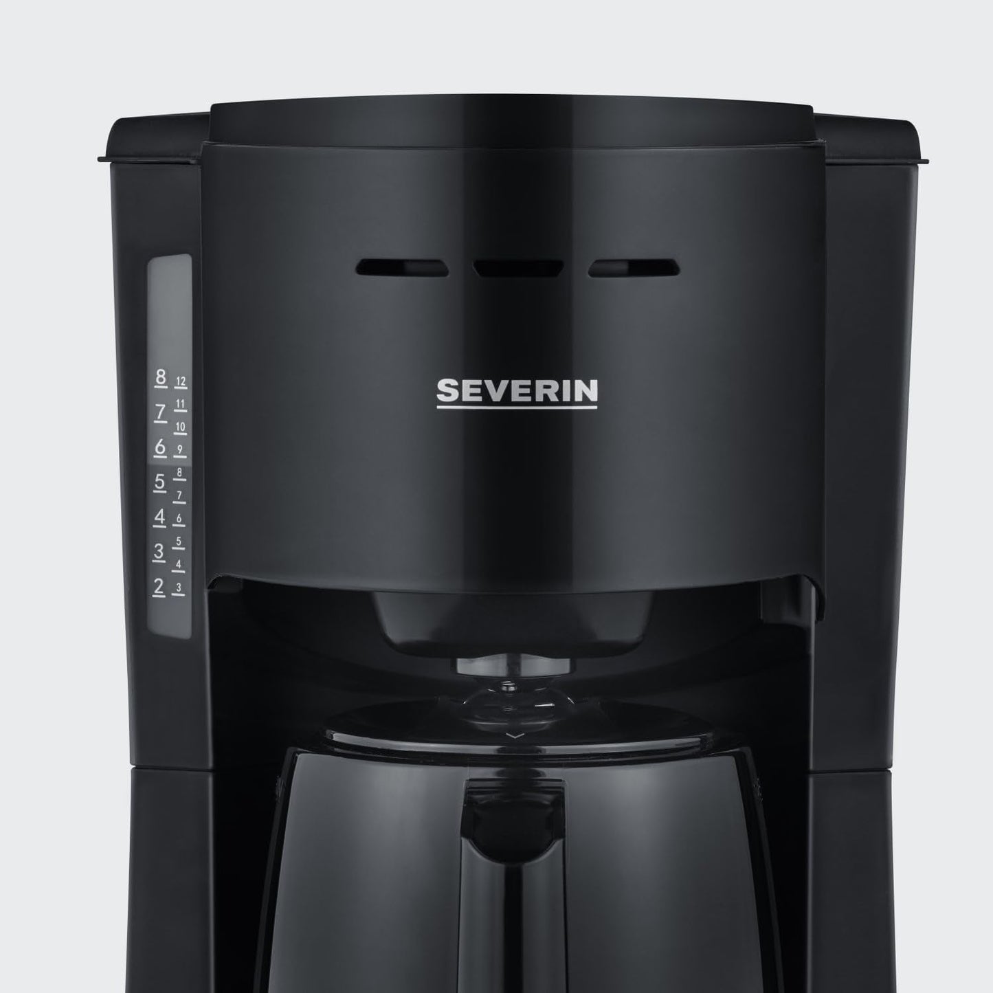 SEVERIN Caffettiera con filtro con caraffa termica, Caffettiera fino a 8 tazze, Attraente macchina con filtro con caraffa termica, Nero, 1 litro, KA 9306
