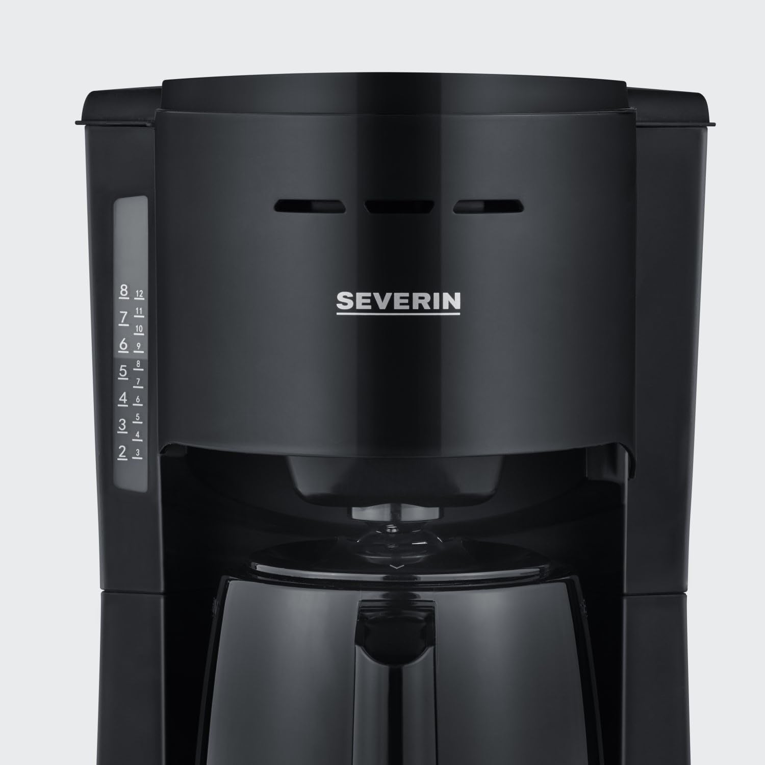 SEVERIN Caffettiera con filtro con caraffa termica, Caffettiera fino a 8 tazze, Attraente macchina con filtro con caraffa termica, Nero, 1 litro, KA 9306