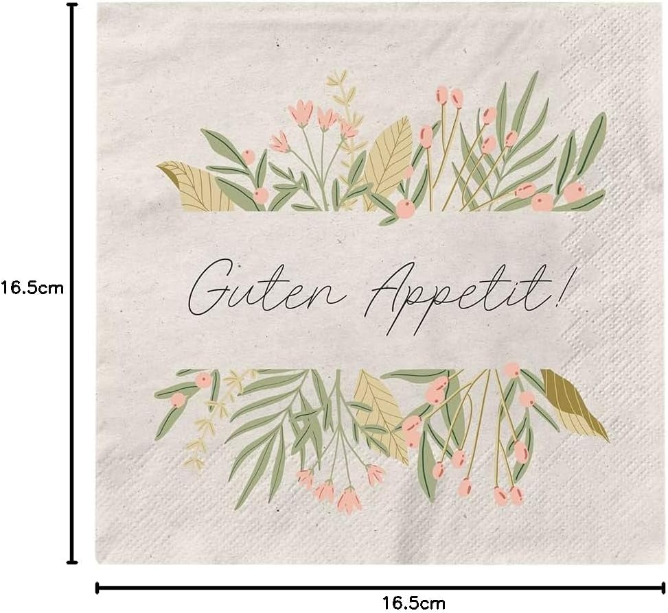 Grafik Werkstatt Tovaglioli Mit Spruch Groß | 20 pezzi | 16,5 X 16,5 cm | Grigio | Buon appetito!