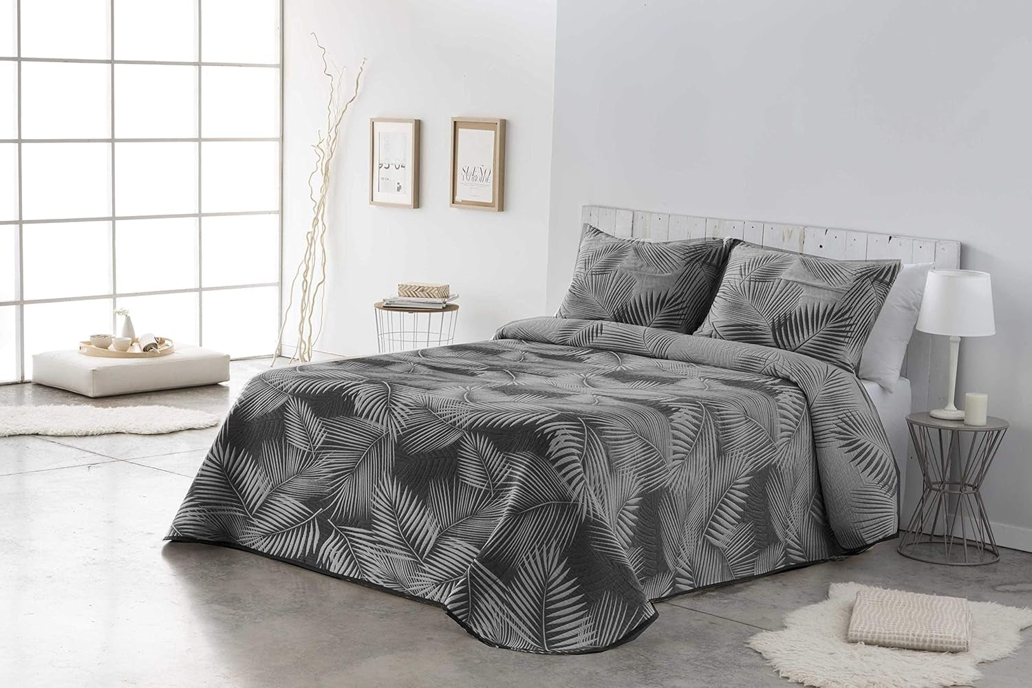 VIALMAN Sofia 30 Bouti Piumino leggero per letto matrimoniale | dimensione trapunta 250 X 270 cm, grigio Trapunte e trapunte Naty Shop Screziato 135X190 Cm