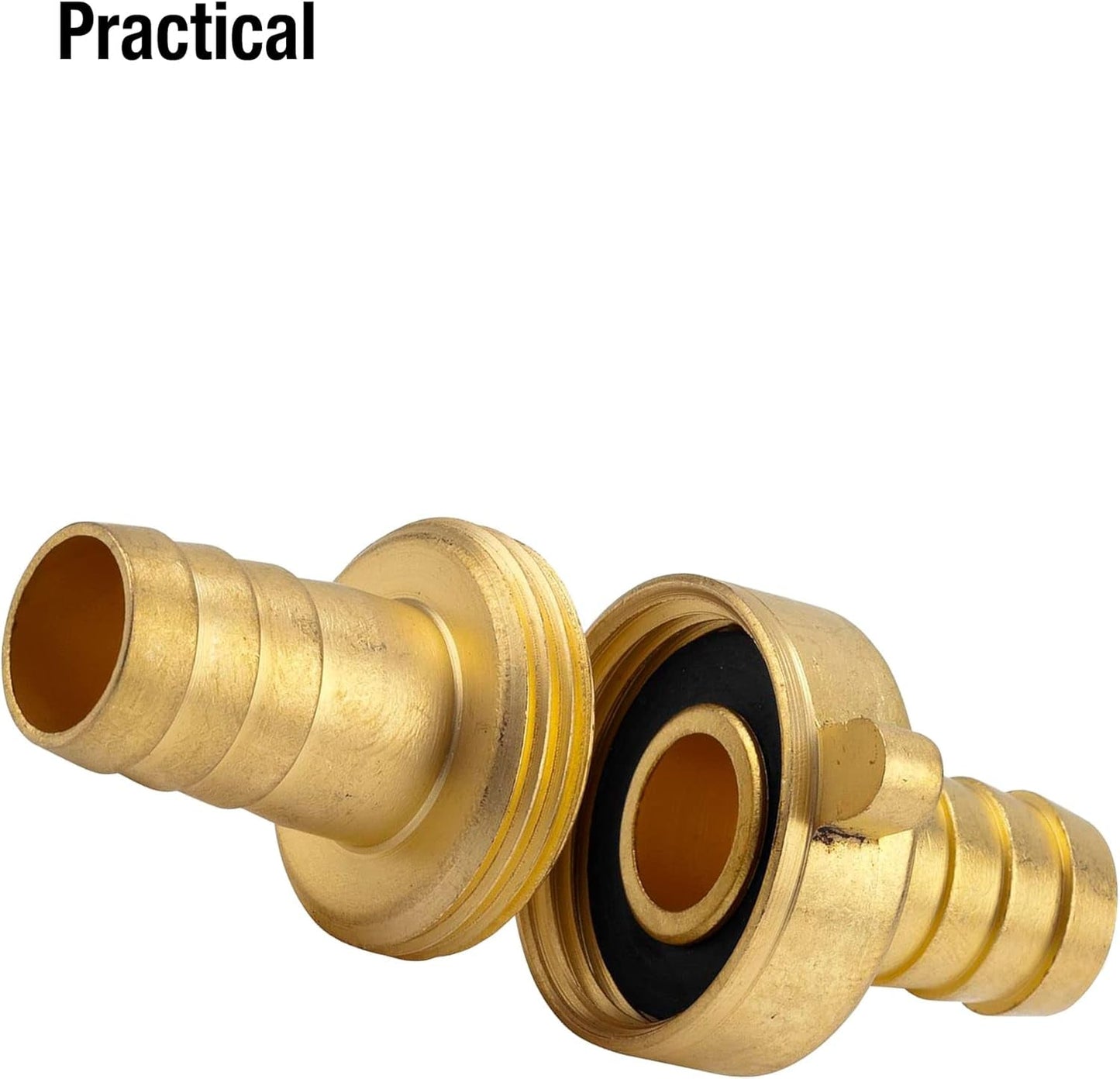Gardena Raccordo per tubo in ottone, 3 pezzi: raccordo di prolunga per tubo, filettatura 26,5 mm (G 3/4 pollici), per tubi da 13 mm (1/2 pollici) (7151-20)