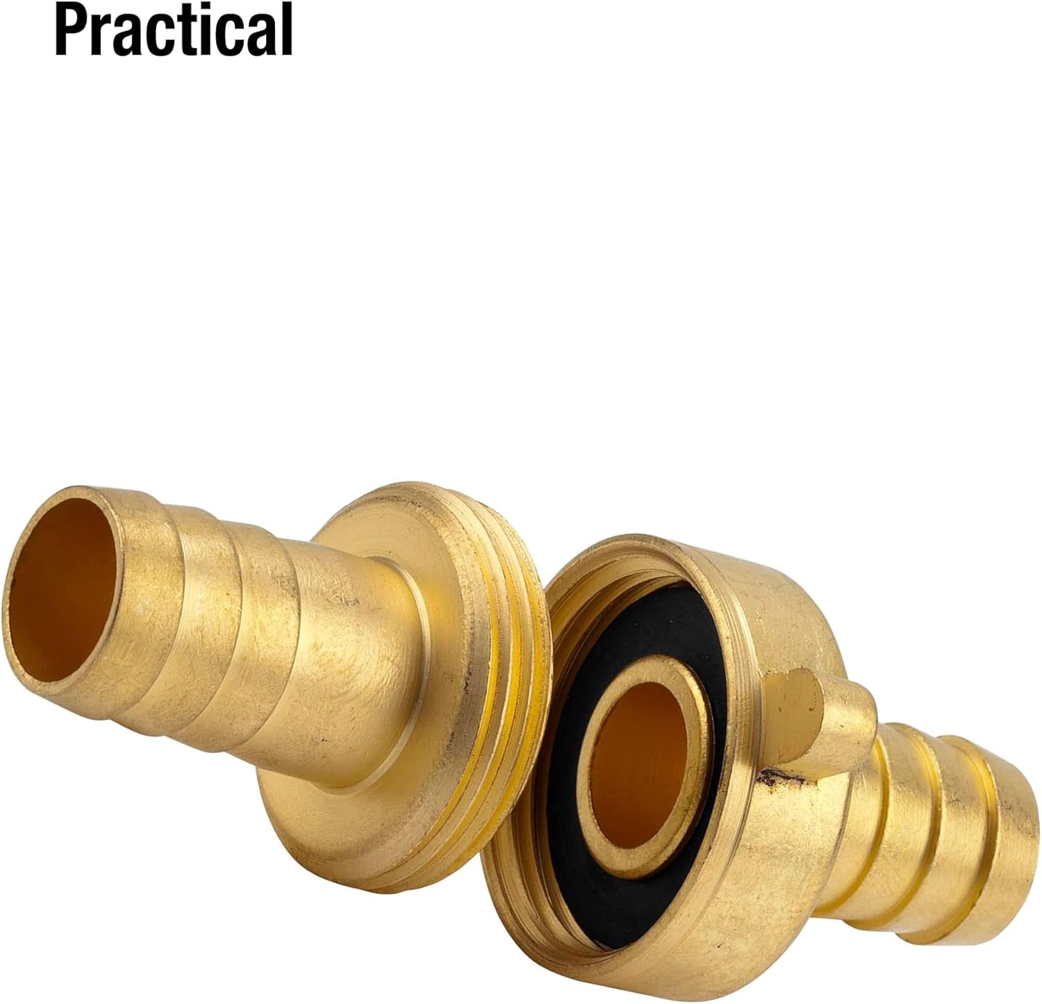 Gardena Raccordo per tubo in ottone, 3 pezzi: raccordo di prolunga per tubo, filettatura 26,5 mm (G 3/4 pollici), per tubi da 13 mm (1/2 pollici) (7151-20)