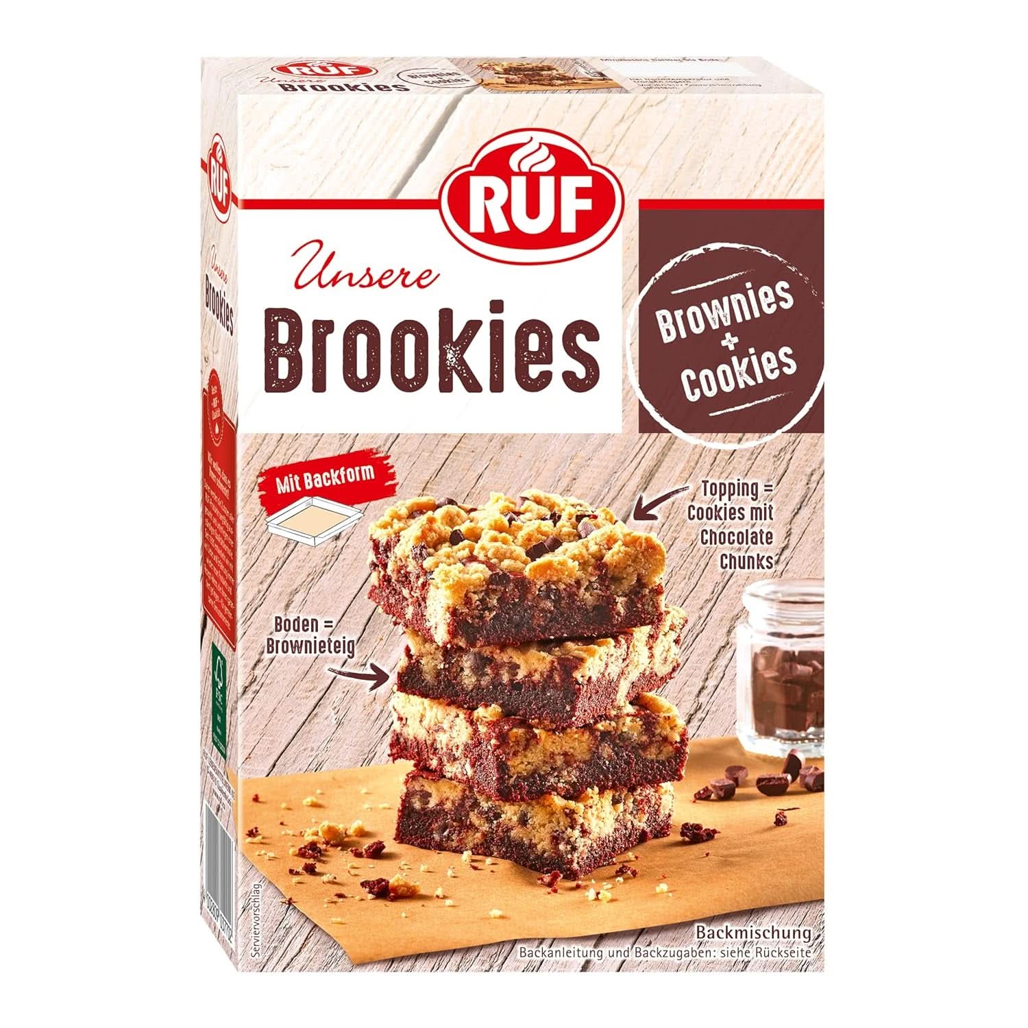 RUF Brookies, mix di more e biscotti, 460 grammi Naty Shop Kitchen 460 grammi Brookies