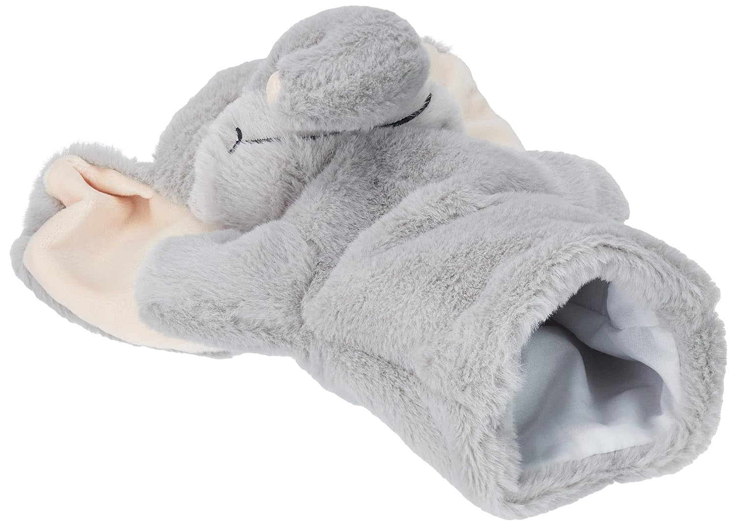 394070 Elefante burattino da mano, grigio Giocattoli Bebe Naty Shop
