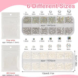 5820 Stück Strasssteine ​​​​Nägel, Glitzersteine ​​​​Nägel Und Halbrunde Perlen, AB Kristall Strass, Flatback Nagel Steine ​​Mit Pinzette Und Stift Für Nagel/Diy (Mehrere Größen Und Farben)