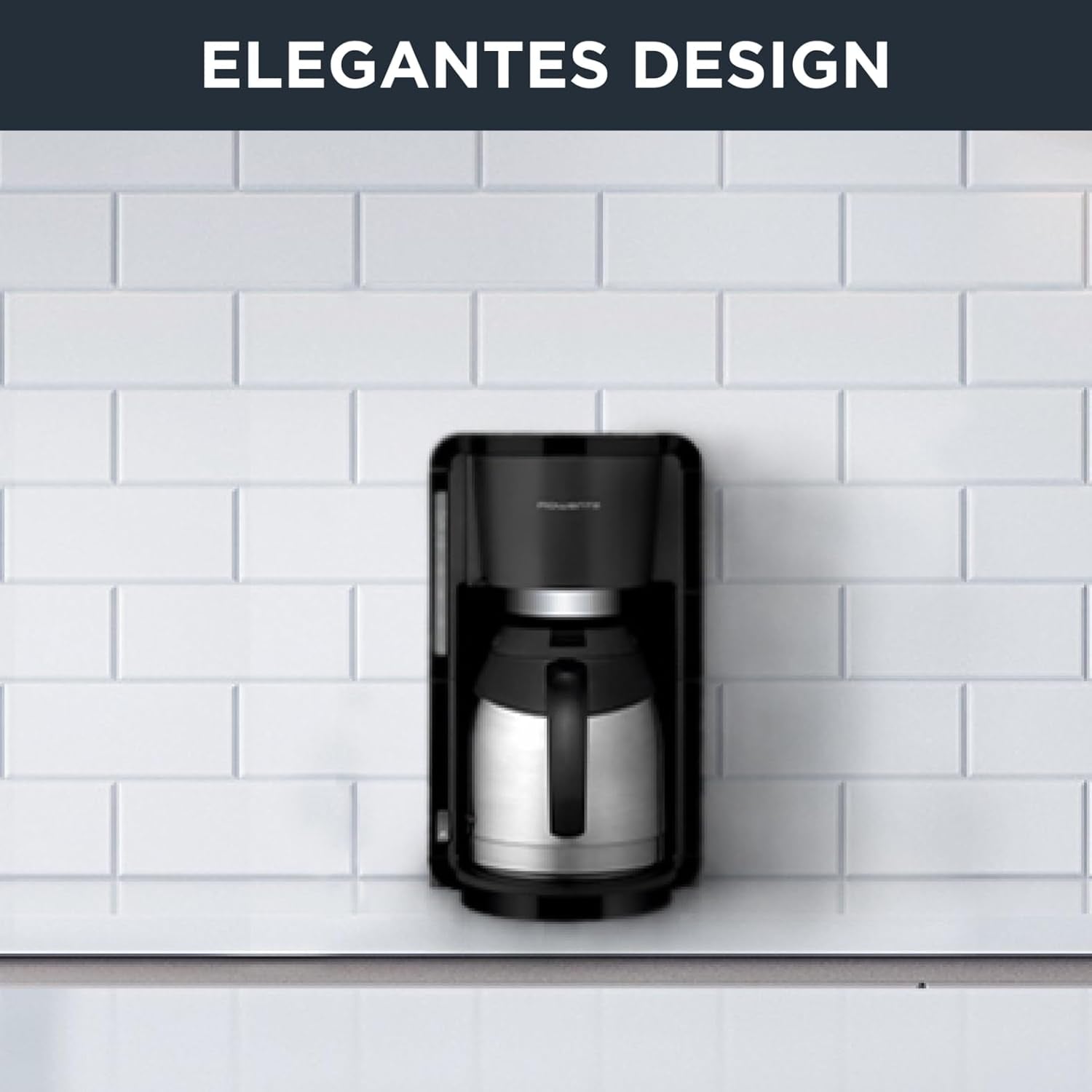 Rowenta Adagio Macchina per caffè espresso con filtro, caraffa termica in acciaio inossidabile, mantiene il caffè caldo fino a 4 ore, capacità 10-15 tazze, capacità 1,25 l, cestello filtro rimovibile, spegnimento automatico, nero, CT3818