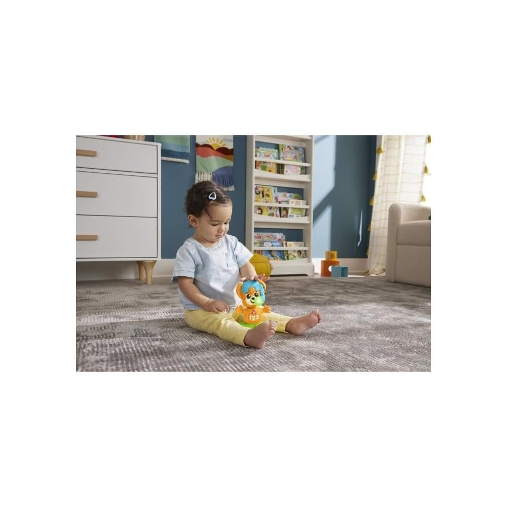 Fisher-Price Sync Squad giocattolo contatore volpe, giocattolo per neonati e bambini piccoli con musica e luci interattive, da 9 mesi, versione francese, HYK94 Jucarii Bebe Naty Shop