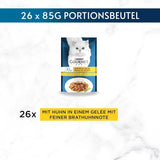 Gourmet Perle Delight in Jelly cibo umido per gatti con pollo e un delicato sapore di pollo al forno, confezione da 26 (26 x 85 g)