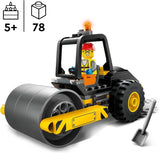 LEGO City Veicolo da costruzione Rullo compressore per bambini di 5 anni Giocattolo Rullo compressore con minifigure di operaio edile Esperienza di gioco fantasiosa per ragazzi e ragazze Piccolo regalo divertente 60401 Set di costruzione Besuche den LEGO-Store
