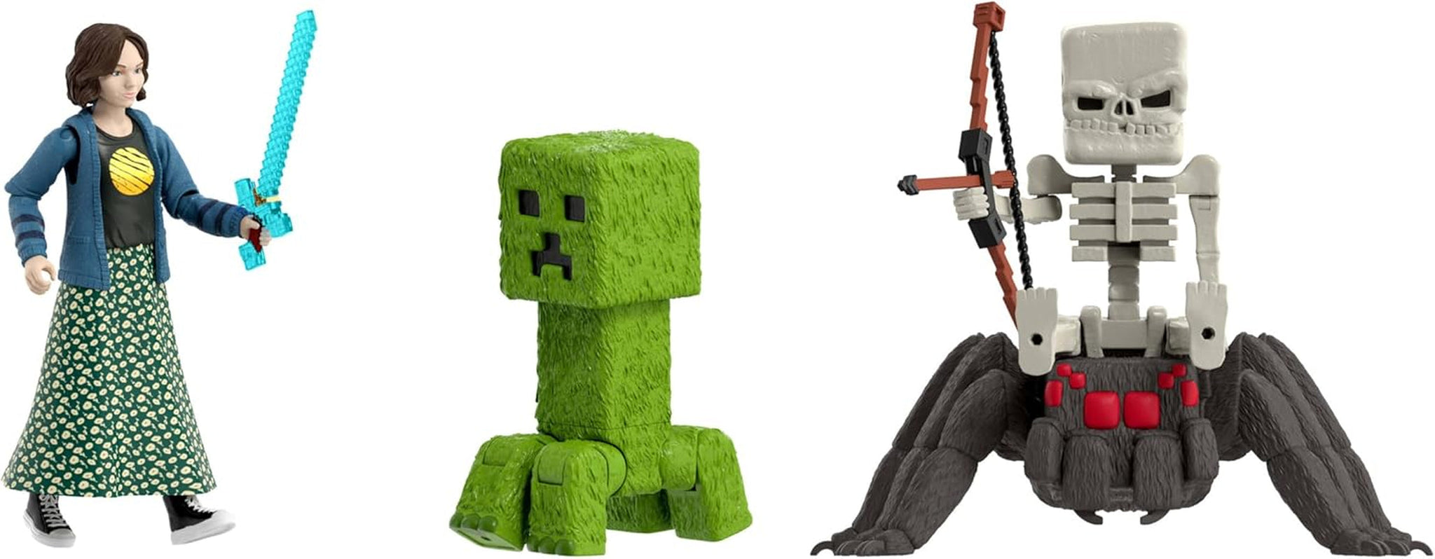 Mattel Minecraft Story Set con 4 action figure e 3 accessori Incontri nell'Overworld Set Minecraft Giocattolo da collezione ispirato al film JFR70 Action Figure Naty Shop