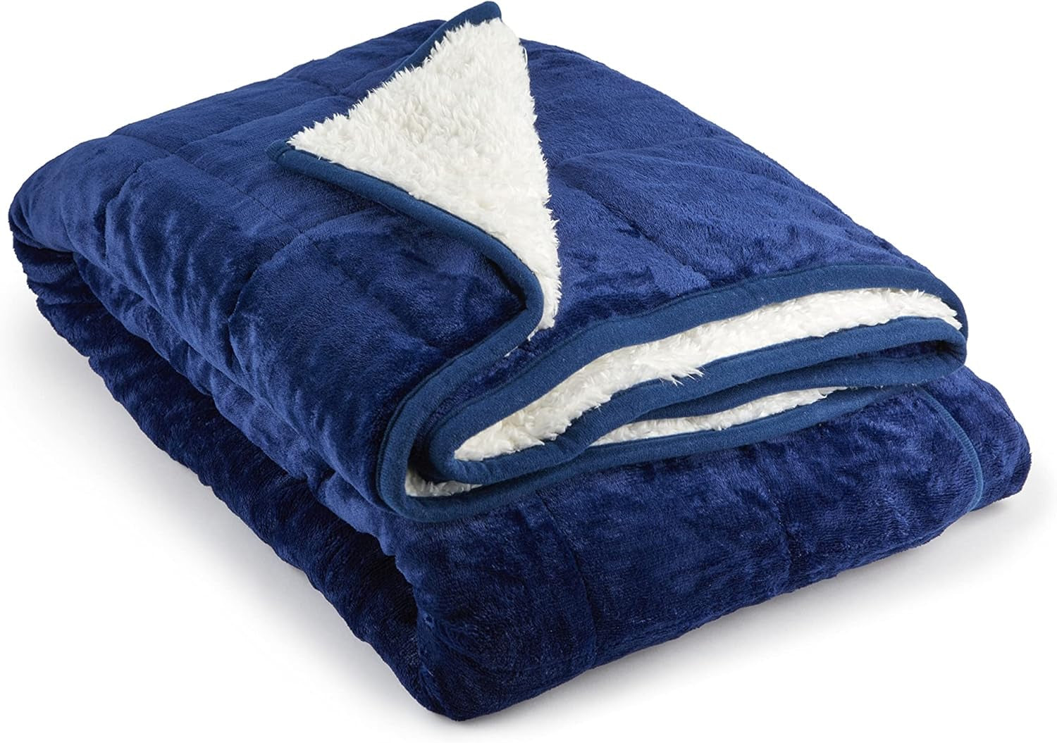 Emma Barclay Coperta Sherpa ponderata, 127 x 152 cm, rosa cipria Emma Barclay Letti e coperte Blu navy 60X80" (150X203 cm)