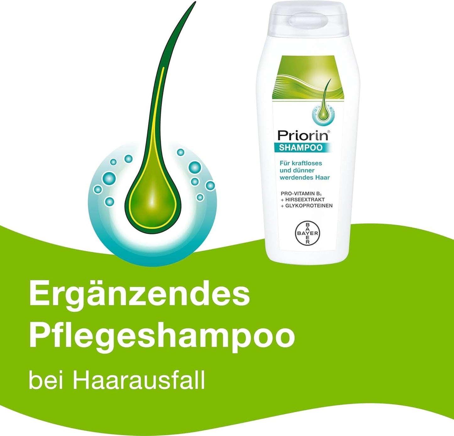 Priorin Shampoo - shampoo rinforzante per capelli - cura aggiuntiva per capelli deboli e sottili - senza parabeni e coloranti - 1 x 200 ml Cura dei capelli Naty Shop
