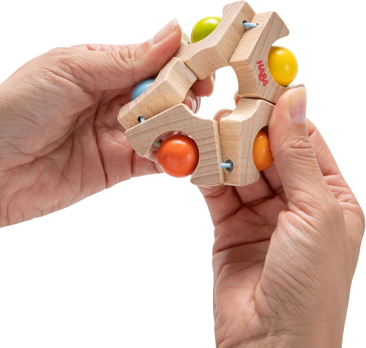 HABA 306692 - Giocattolo di cattura con ruota a sfera, Giocattolo di cattura a partire da 6 mesi, Made in Germany, Colorato Bebe Toys Naty Shop