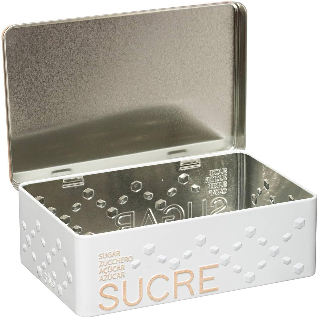 Posacenere in metallo a forma di cubo bianco "scandinave nature" - 5 cinque semplicemente intelligente
