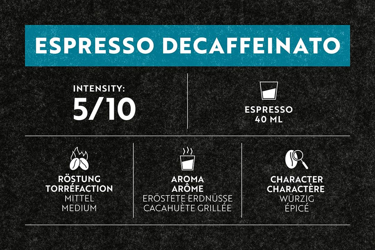 Café Royal Espresso Decaffeinato 36 capsule per macchina da caffè Nespresso - Intensità 5/10 - Capsule per caffè zertifiziate UTZ in alluminio (confezione con 2)