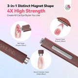 SAVILAND 4X Magneti per occhi di gatto ad alta resistenza per gioielli: Magnete per occhi di gatto 3-in-1 Rund Lange Streifenperle N35 Magnete ultra forte al neodimio per prodotti per la cura dei piedi 3S Formung Cat Eye Gel Magnete per occhi di gatto Magnetstift