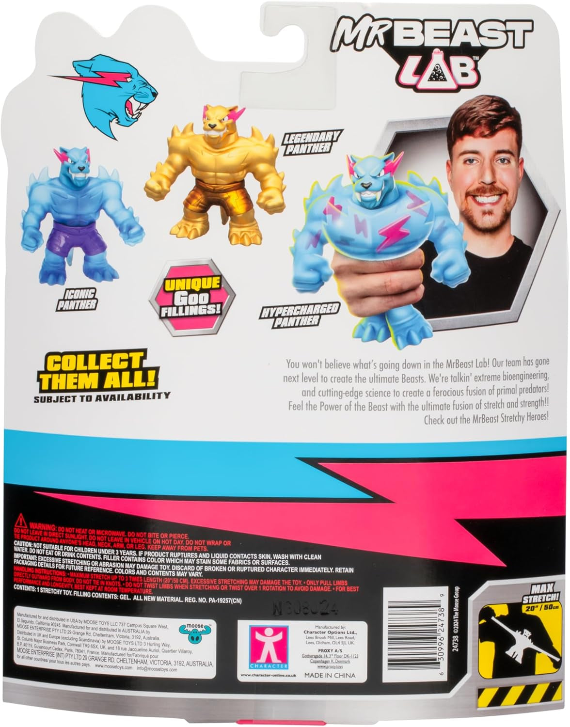 MRBEAST LAB 24738 The Heroes of GOO JIT Zu Elastic Figure Pieghevole Leggendaria Pantera Action figures Naty Shop