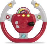 Battat in plastica, BT2525Z Volante interattivo giocattolo anche per viaggi e giri in macchina con luci e suoni per bambini da 2 anni in su, Rosso, Compatibile con le auto Bebe Toys Naty Shop