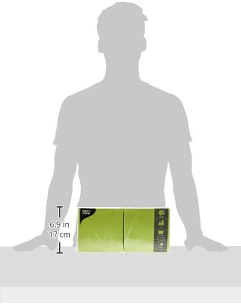 250 tovaglioli 3 veli 1/4 pieghe 33 cm x 33 cm verde mela (confezione da 2)