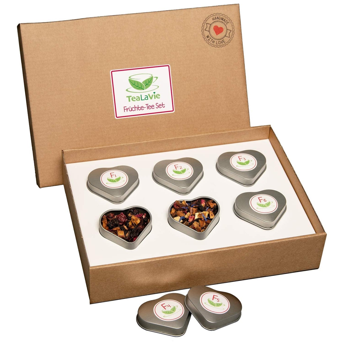 Tealavie Set regalo di 6 tè alla frutta (60 g) Set campione Confezione regalo Grazie Idee regalo per le colleghe Festa della mamma 2024