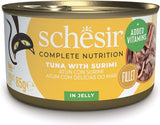 Tonno Surimi in gelatina, cibo umido per gatti, in scatola, 100% naturale, con vitamine aggiunte, 12 x 85 g