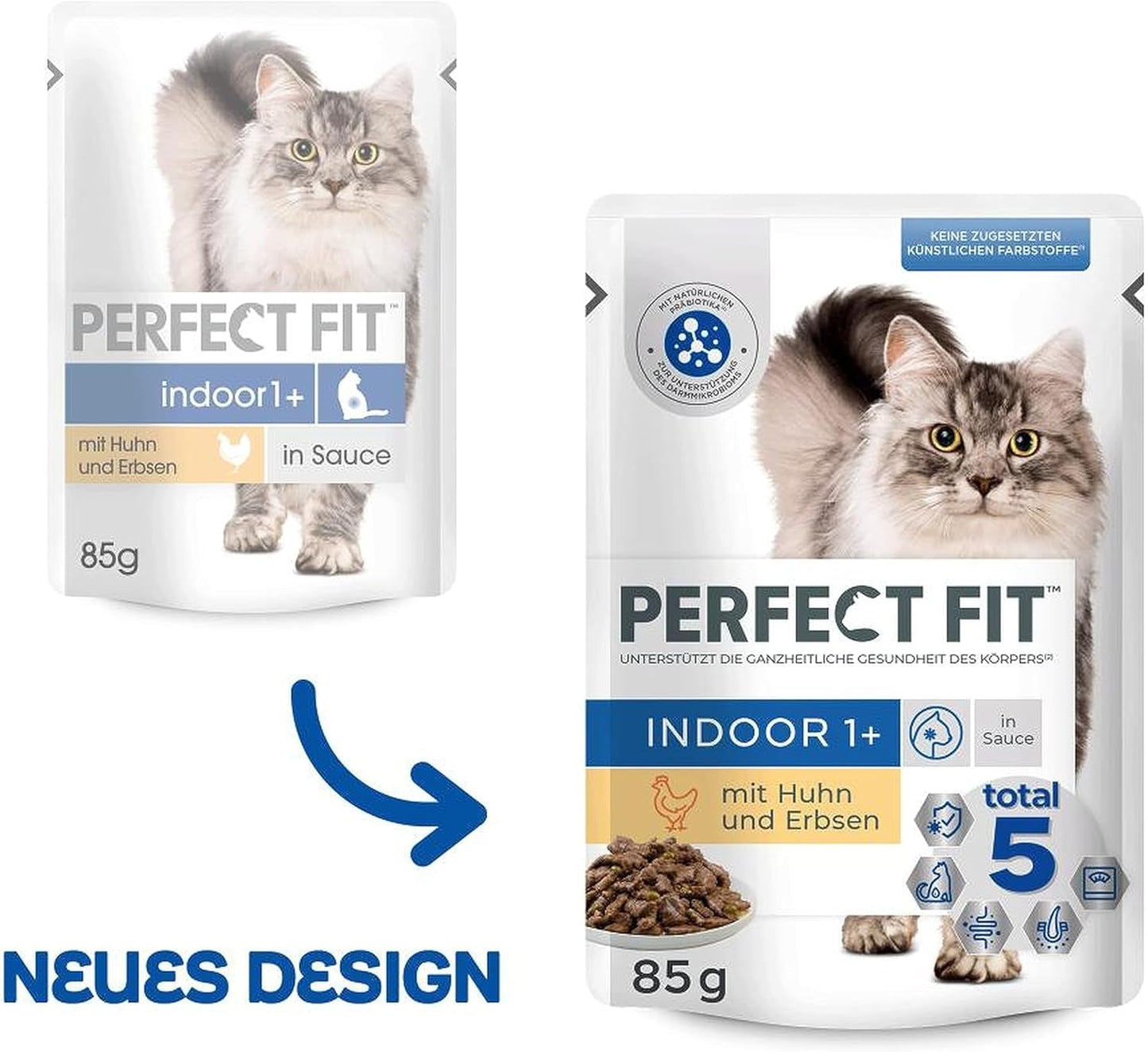 PERFECT FIT™ Buste per gatti, indoor, con pollo, 12 x 85 g