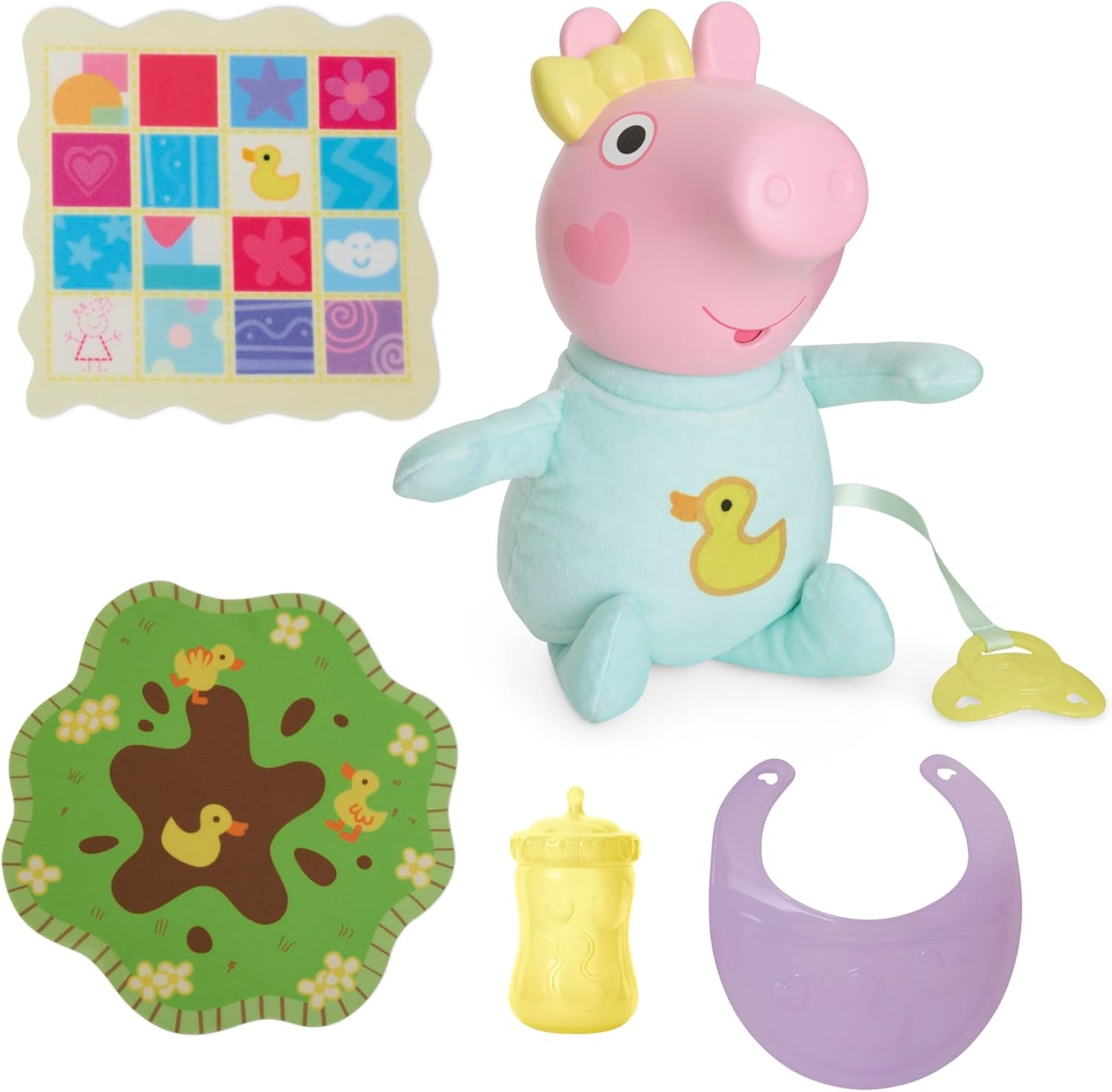 Peppa Pig bambola interattiva Evie da 28 cm con 20 suoni e molte funzioni, set di giocattoli per bambini dai 3 anni in su