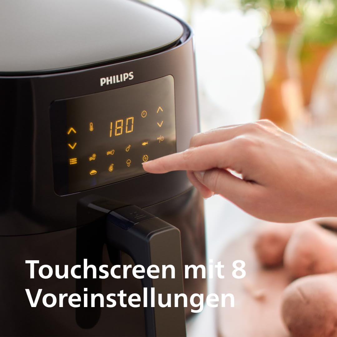 Philips 3000Er Airfryer XL - Tecnologia Rapid Air, frittura con fino al 90% di grassi in meno, capacità 1,2 kg, 6,2 litri, touch screen Elettrodomestici Naty Shop