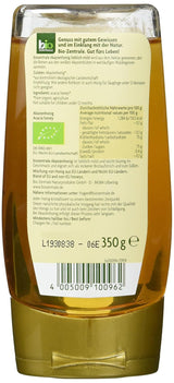 Biozentrale Miele di acacia biologico | 350 g Miele biologico di fiori di acacia bianca | Ideale da spalmare Miele biologico per il tè | Alternativa al miele di favo (confezione da 2)