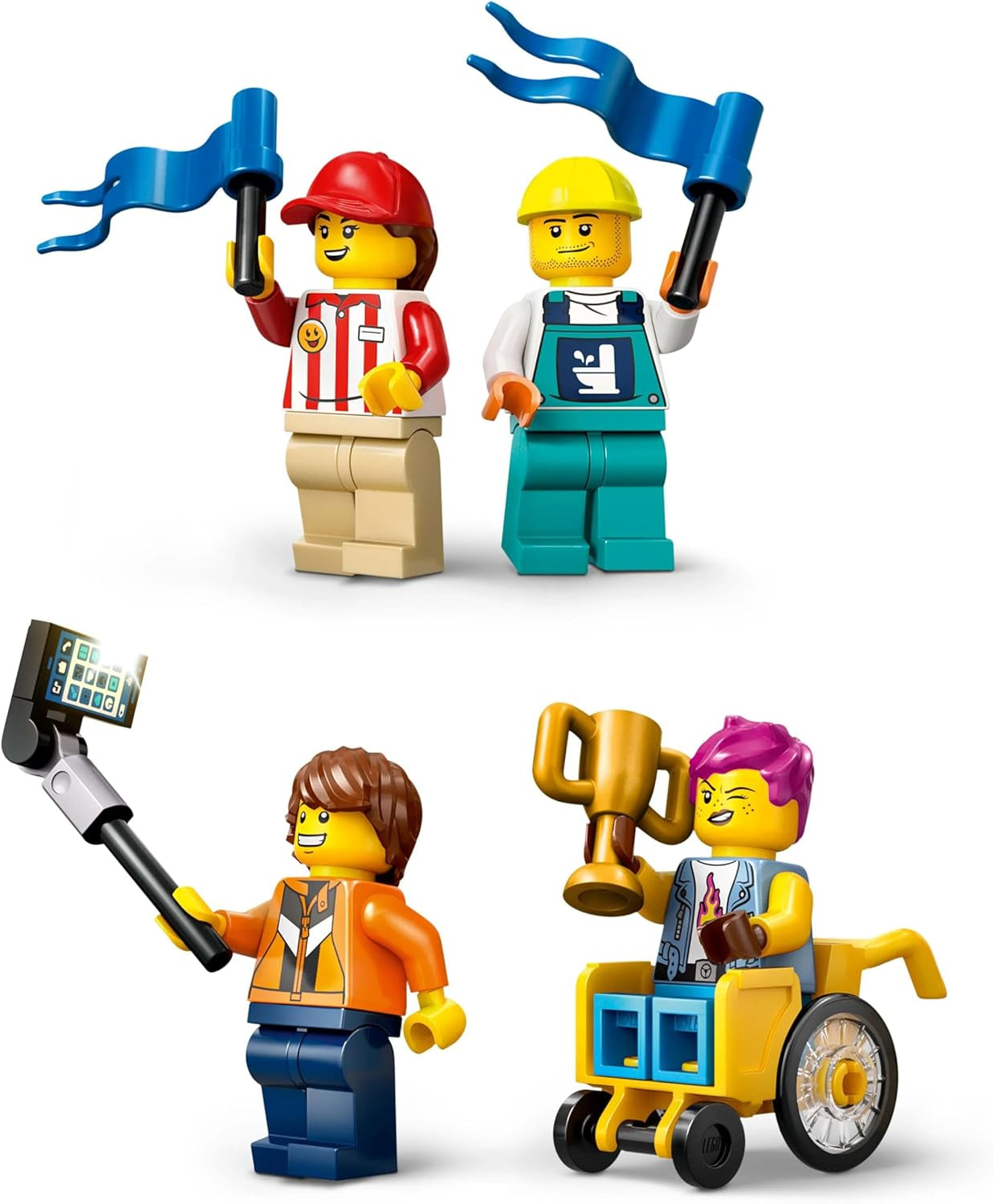 LEGO City No Limits: Soapbox Race With Ramp - Giocattolo da costruzione per ragazzi e ragazze dai 6 anni - Set con 2 scatole di sapone e 4 minifigure di Racer - Idea regalo per bambini 60460 Set di costruzione Besuche den LEGO-Store
