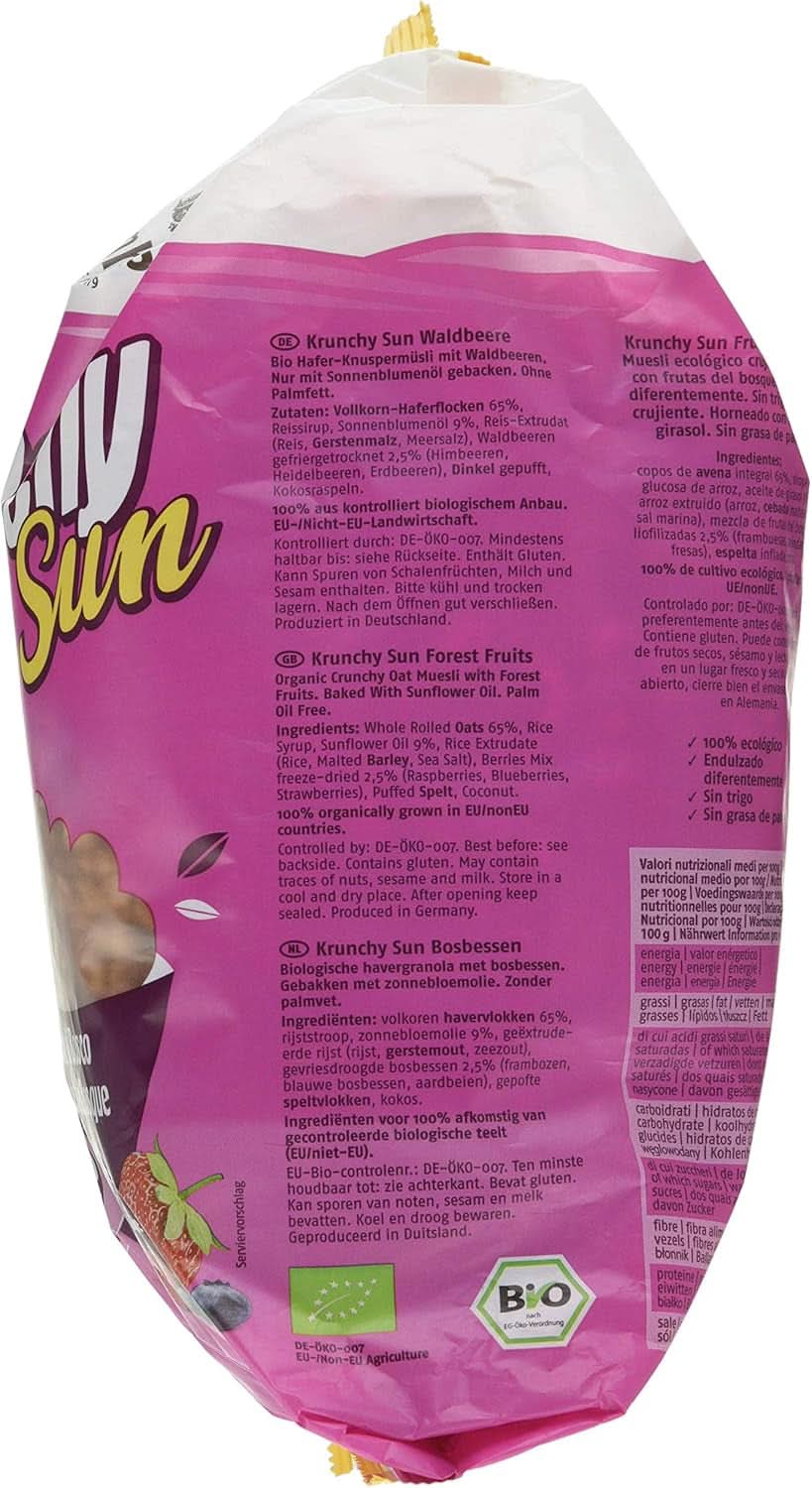 Muesli Barnhouse Krunchy Sun Fruits, 750 grammi Cereal Naty Shop