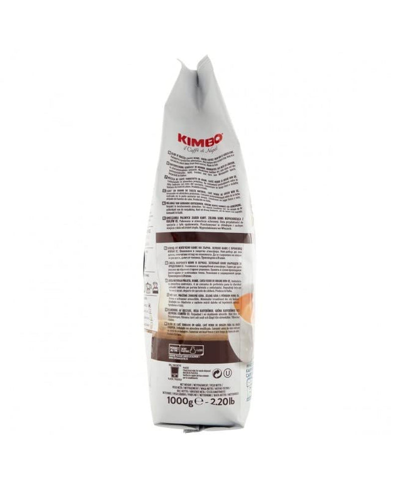3x Caffè Espresso Classico in Grani, Tostatura Media, Caffè Interi, Tostatura Media, Busta da 1kg, Caffè Napoli