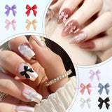 Set di decorazioni per unghie 3D da 100 pezzi Schleifen Nagelanhänger Nagelkunst Dekorationen Schleife Für Acrylnägel, Süße Kawaii-Schleifenanhänger, Hübsche Nagel-Schleifenanhänger-Dekoration