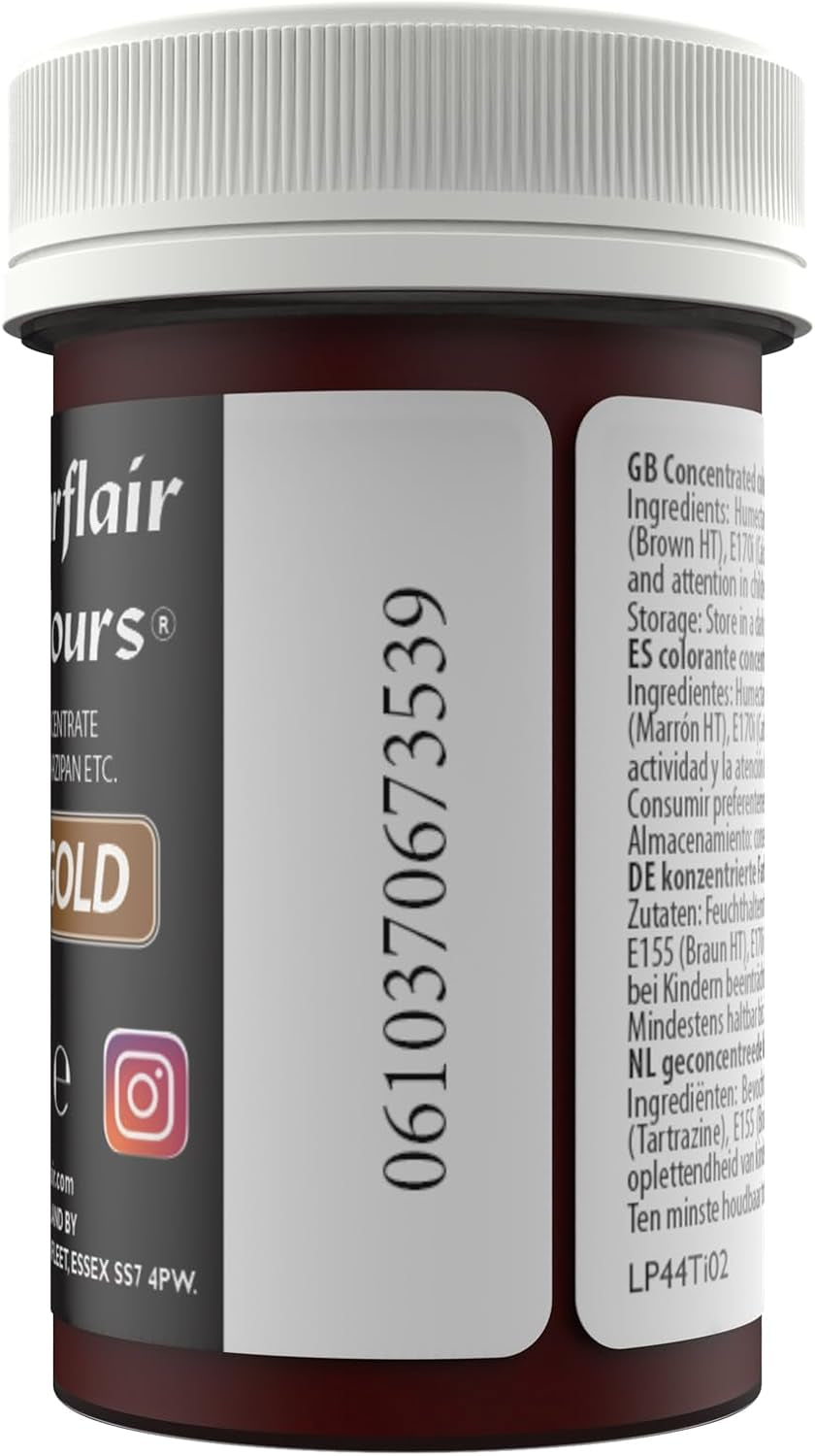 Colorante alimentare per pasta Sugarflair, colore pastello Honey Gold, colorante alimentare per pasta per fondente e marzapane, colori concentrati Spectral - 25 g