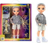 Bambola Arcobaleno di Alta Moda - Aidan Russell - Bambola Viola - Abito alla moda e 10+ Accessori da Gioco Colorati - Per Collezionisti e Bambini dai 4 ai 12 Anni