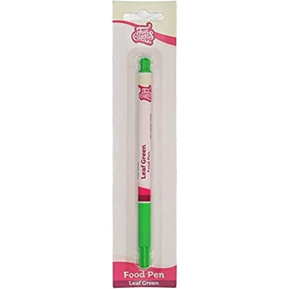 Funcakes Pennarelli Coloranti Alimentari, Verde Foglia: Penne commestibili per biscotti, torte, fondente e altro, ideali per la personalizzazione, certificati Halal