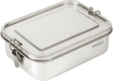 Wenco Lunch Box in Acciaio Inossidabile 2 Scomparti Grande Capacità 850ml Lunch Box Impermeabile Lavabile in Lavastoviglie Incluso Anello di Ricambio in Silicone 18,5 x 14 x 5,5 cm Argento (2 Pezzi) Scatole per Conservazione Alimenti Naty Shop