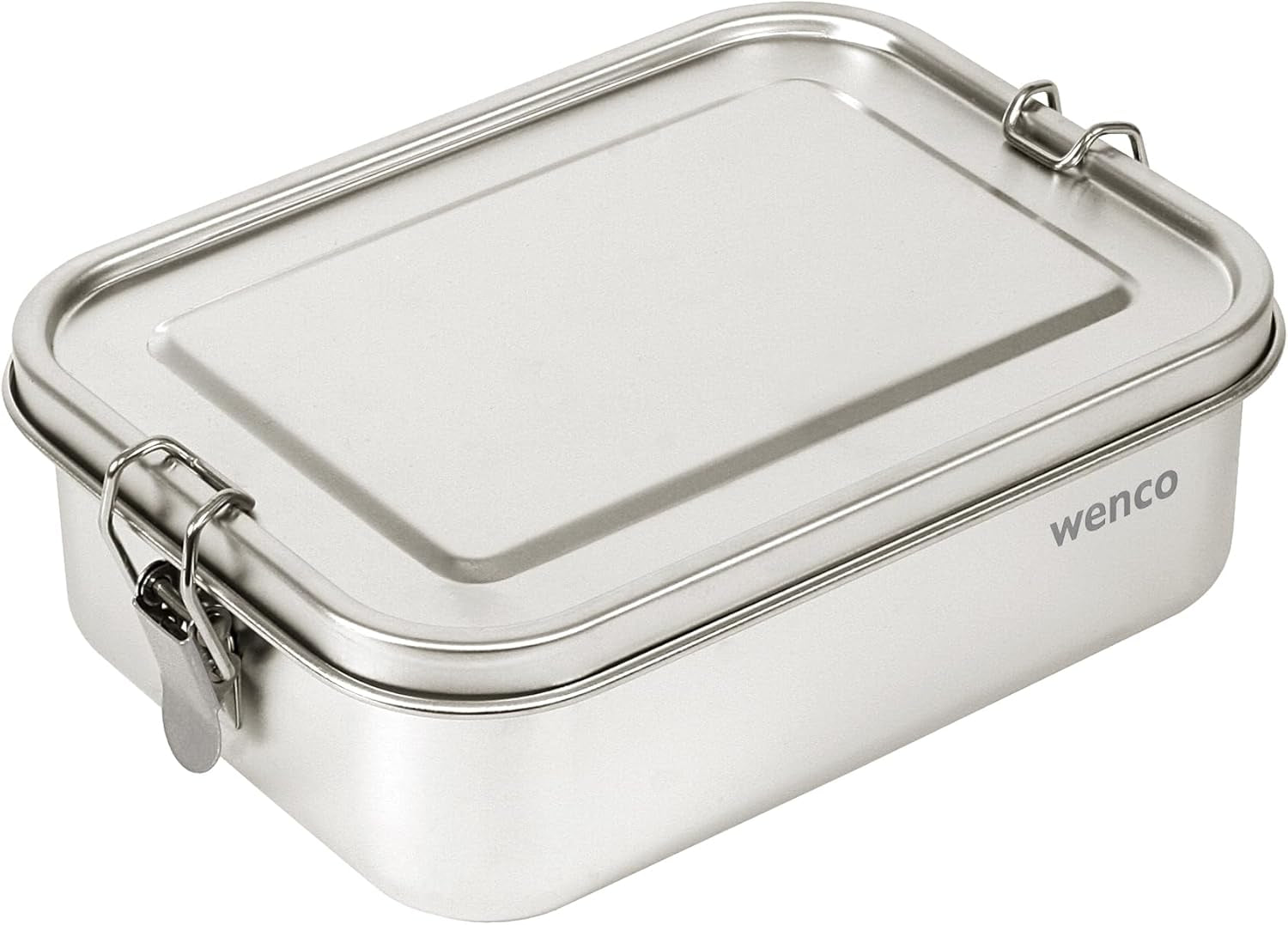 Wenco Lunch Box in Acciaio Inossidabile 2 Scomparti Grande Capacità 850ml Lunch Box Impermeabile Lavabile in Lavastoviglie Incluso Anello di Ricambio in Silicone 18,5 x 14 x 5,5 cm Argento (2 Pezzi) Scatole per Conservazione Alimenti Naty Shop