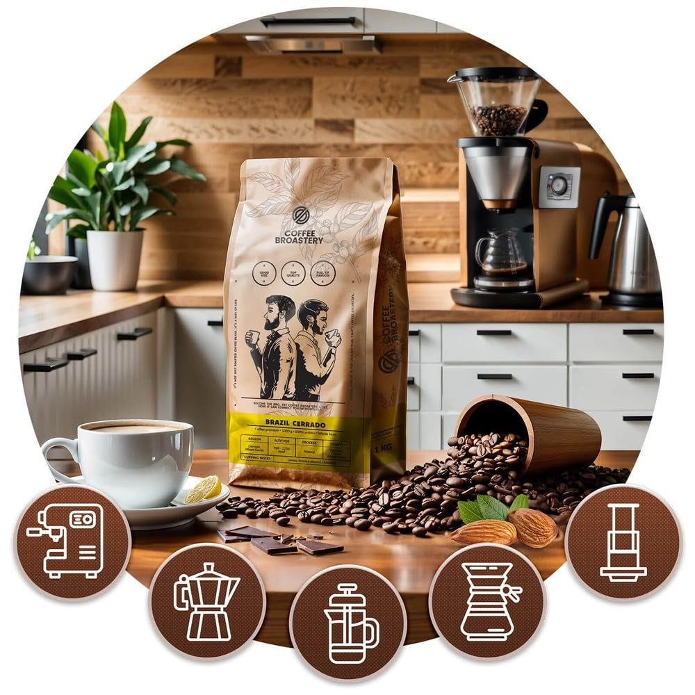 Set caffè in grani 3x1kg 3000g | Brasile Guaxupe | Brasile Mogiana | Brasile Cerrado | Brasile | Caffè speciale | Appena fritto