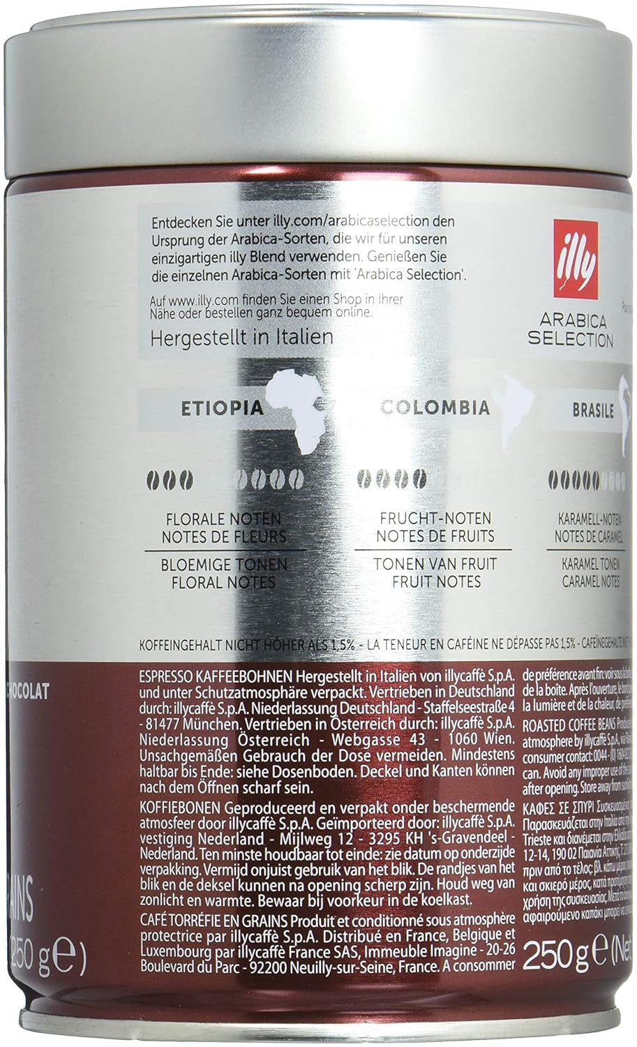 Caffè Illy, espresso in grani Selezione Arabica Guatemaltechi - 250 g