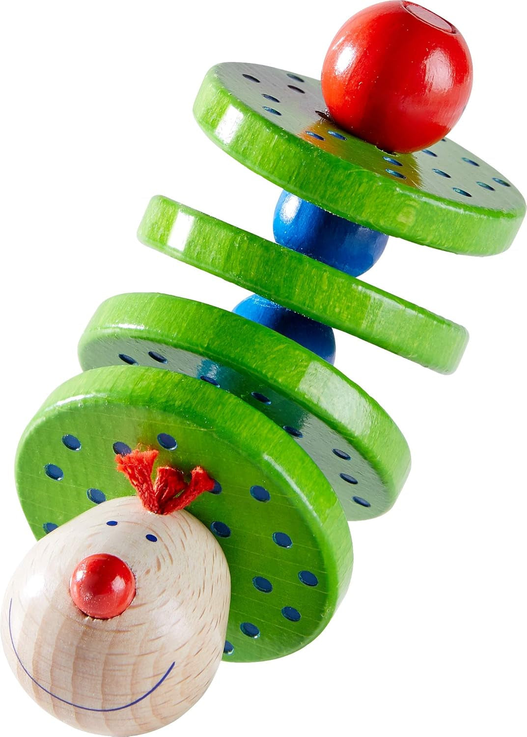 HABA 1068 - Giocattolo da afferrare Flapsi, Gioco gioioso per neonati e bambini piccoli, in legno a partire da 6 mesi, Giocattolo per la motricità con sonaglio Giocattoli per bambini Naty Shop Titolo predefinito