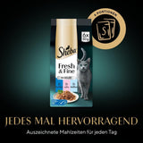 Sheba Portion Pouches Cibo umido per gatti, Multipack Fresh & Fine in gelatina con tonno e salmone MSC, 6x6x50g - Pasti sani per gatti con gelatina