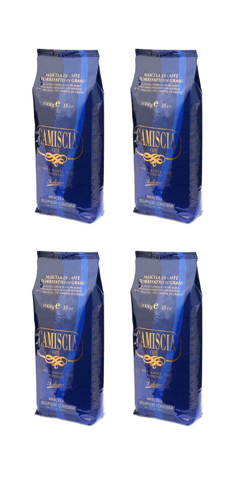 Caffè in grani Miscela Super Crema 4 kg, confezione economica (4 confezioni x 1000 g)